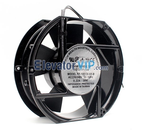 Elevator Cooling Rotary Fan, FP-108EX-S1-S, FP-108EX-S1-B