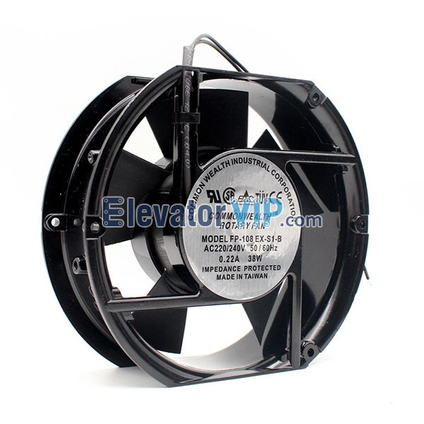 Elevator Cooling Rotary Fan, FP-108EX-S1-S, FP-108EX-S1-B