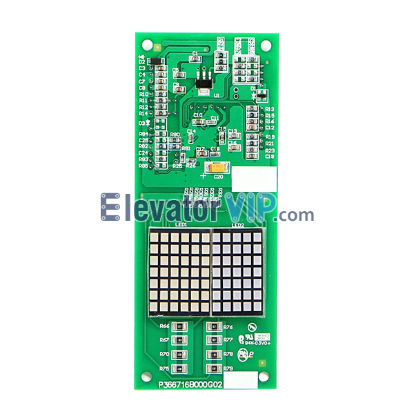 Mitsubishi Elevator COP Display Board, Mitsubishi Elevator LOP Indicator PCB, P366716B000G02, P366716B000G52, P366716B000G01, P366716B000G32, P366716B000G102, P366716B000G106