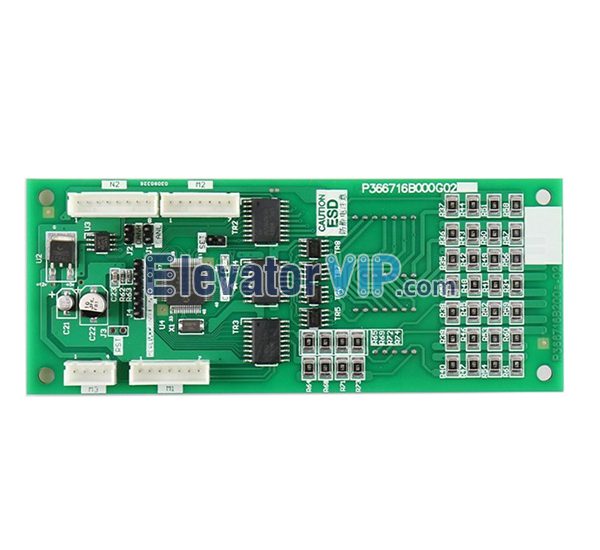 Mitsubishi Elevator COP Display Board, Mitsubishi Elevator LOP Indicator PCB, P366716B000G02, P366716B000G52, P366716B000G01, P366716B000G32, P366716B000G102, P366716B000G106