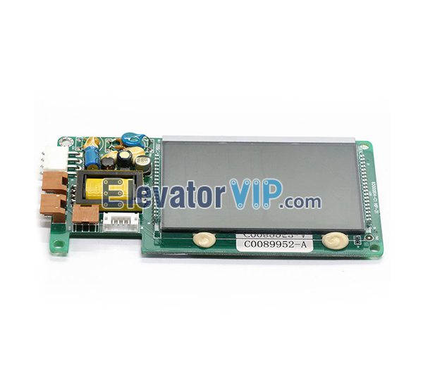 Hitachi Elevator LCD Display Board, C0089952-A, 65000614-C1, VIB-668