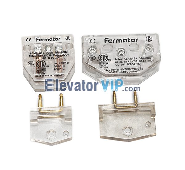 Thyssenkrupp Elevator Landing Door Lock Switch, Elevator Door Secondary Lock Contact, Fermator 005546 Door contact, Fermator 000419 Door contact