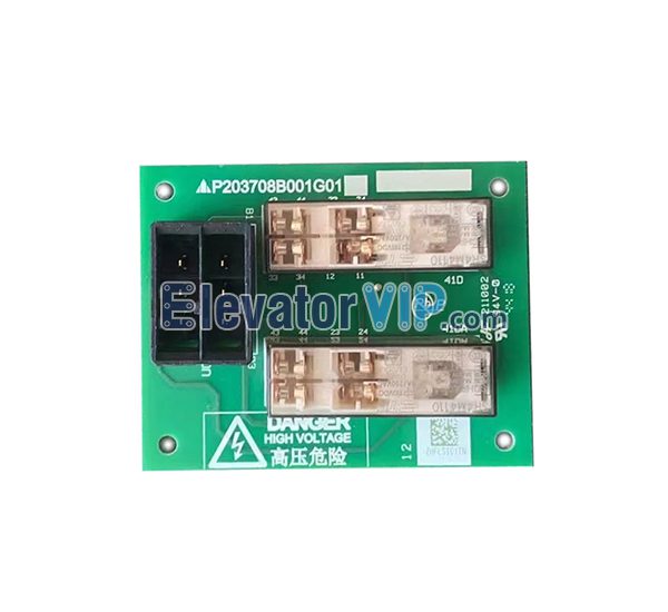 Mitsubishi Elevator Relay Board, P203708B001G01, P203708B001G02, P203725B001G01