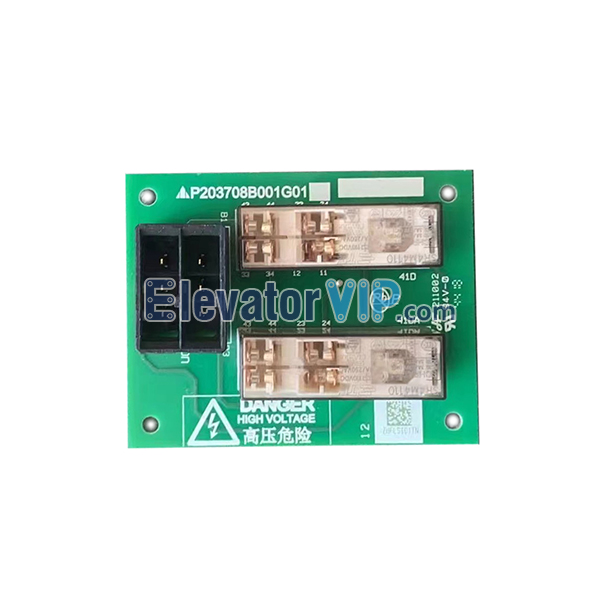 Mitsubishi Elevator Relay Board, P203708B001G01, P203708B001G02, P203725B001G01