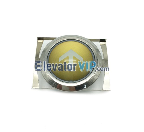 Golden Elevator Push Button, D2K-T, MC-T4.1, Convexity Surface Elevator Push Button