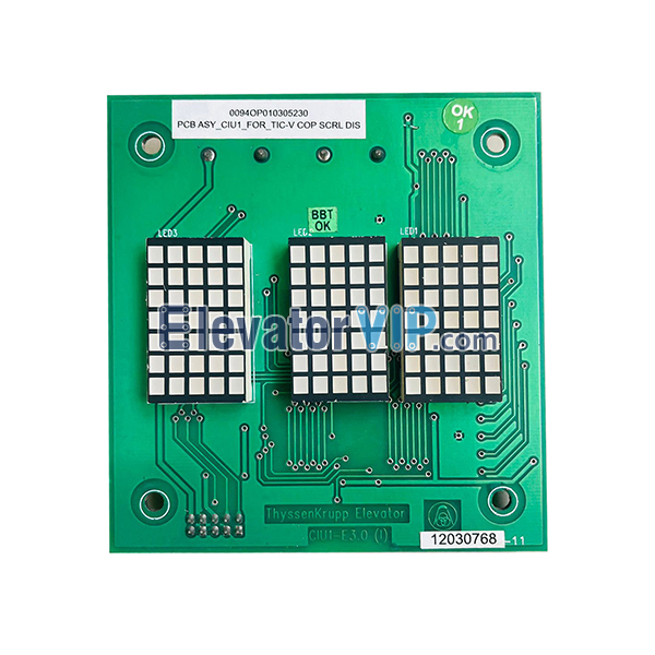 ThyssenKrupp Elevator Cabin Display Board, CIU1-E3.0