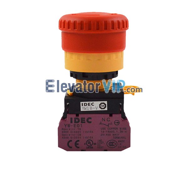 Hitachi Elevator Emergency Stop Switch Button, IDEC YW-E01