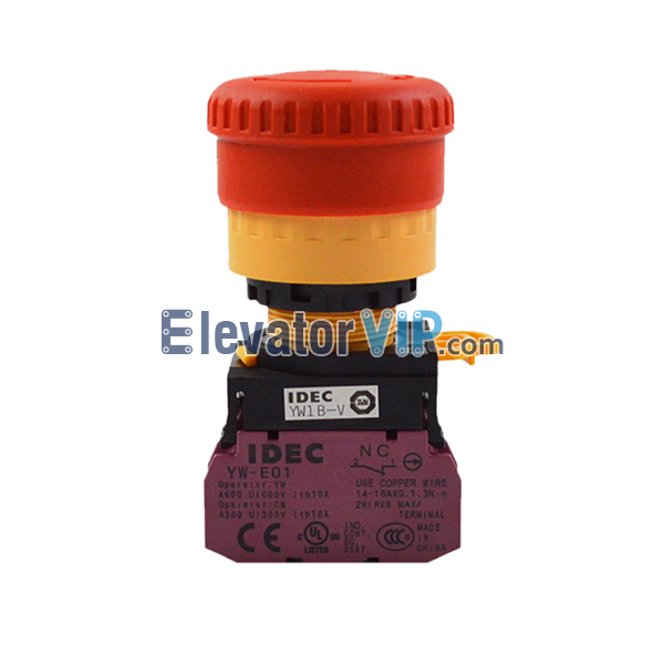 Hitachi Elevator Emergency Stop Switch Button, IDEC YW-E01