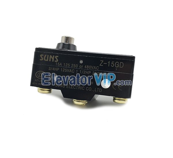 SUNS Mirco Switch, Elevator Snap Action Limit Switch, Fujitec Elevator Snap Action Switch, Z-15GD