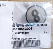 KONE Elevator Push Button Marking Number 8, KONE Elevator PRESSEL Marking Gray Tactile, KM801054G0008