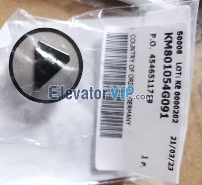KONE Elevator Push Button PRESSEL Marking, KONE Elevator Gray Tactile Arrow Up, KM801054G091