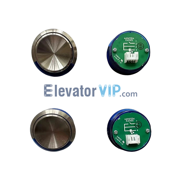 Otis Elevator Push Button Round Glossy, A4N47254, KAS451, KAS631, A4N54107