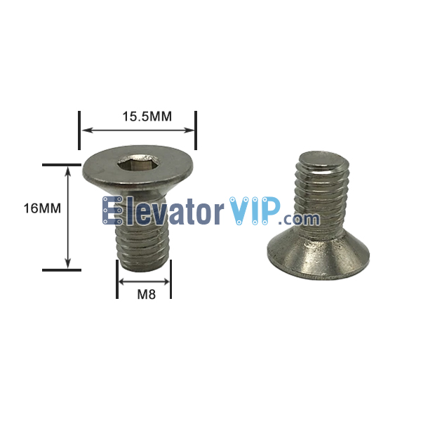 Escalator Comb Plate Screw, Escalator Comb Plate Fixing Bolt, M8×16