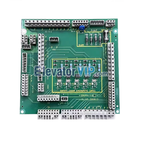 Elevator Door Motor Interface Board, ID.NR.590813, CRIPFA 1.Q, SAFETY CHAIN DIAGNOSTIC (SKD)