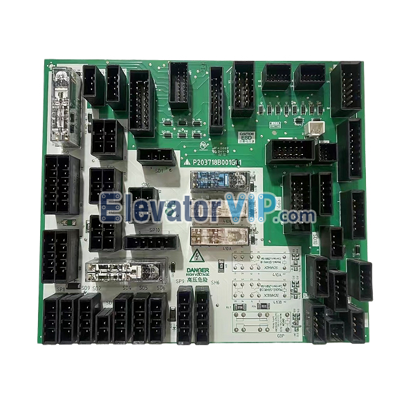 Mitsubishi Elevator LEG-II R1SR1 Interface Board, P203718B001G01, P203718B001G11, P203718B001G02