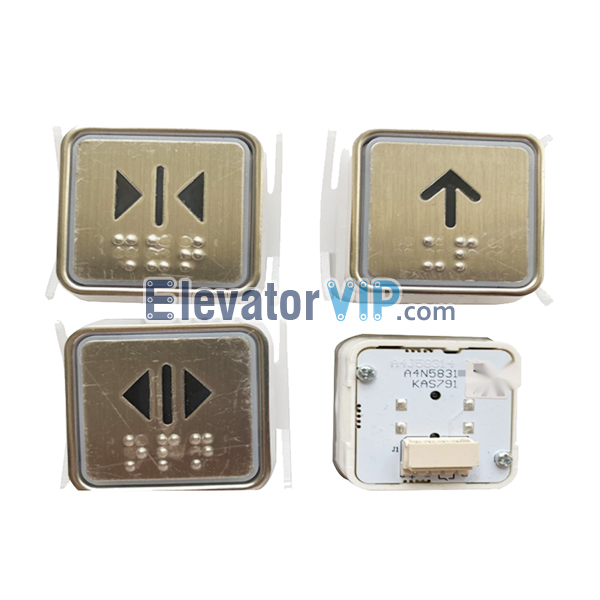 ThyssenKrupp Elevator Square Push Button, A4N58315, KAS791, A4J58314, MT42G01