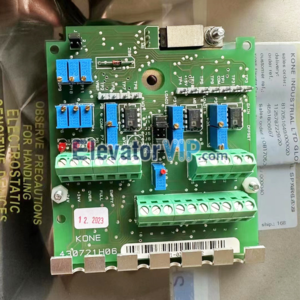 KONE Elevator TMS600 Weighing Board, KM88645G01, 430721H06, 398132H04, 398132H05, 398132H06