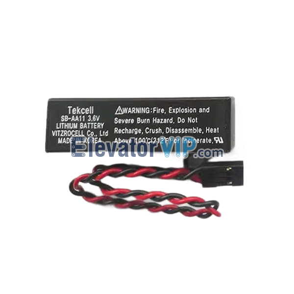 Sigma Elevator Motherboard Battery, Tekcell LITHIUM Battery, SB-AA11