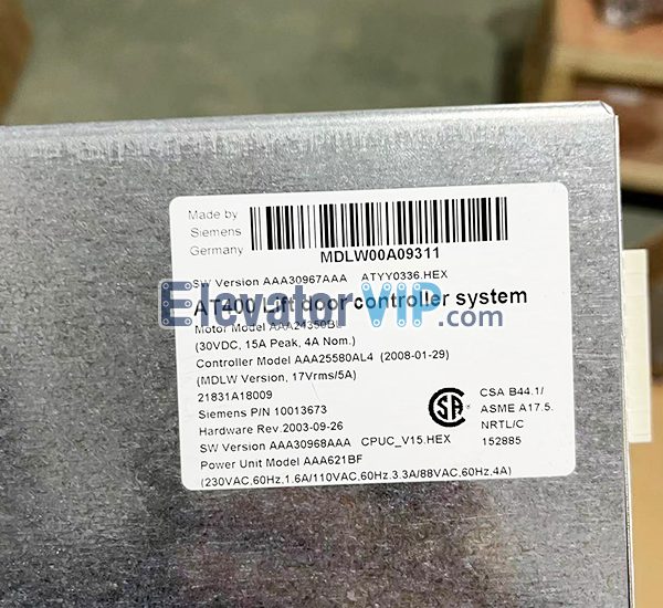 AAA25580AL4 AAA24350BL Otis Elevator AT400 Door Controller