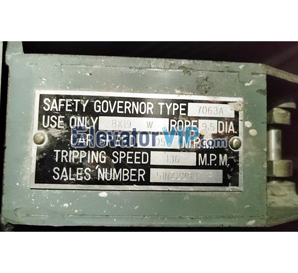Otis Elevator Overspeed Safety Governor, 7063A