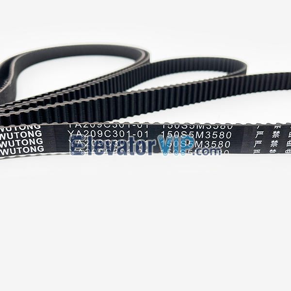 Mitsubishi Elevator Door Motor Belt Synchronous, 150S5M3280, 150S5M2980, 150S5M3580, S5M-3580-15, S5M-3280-15, YA209C301-01, YA209C301-02