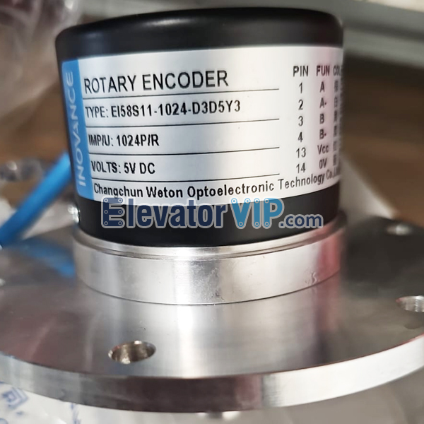 Elevator Traction Machine Rotary Encoder, Weton Encoder, INOVANCE Elevator Encoder, EI58S11-1024-D3D5Y3
