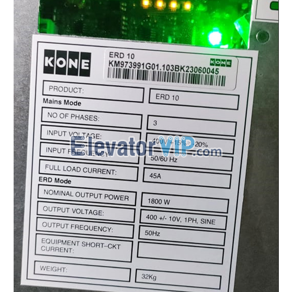 KONE Elevator Emergency Rescue, Elevator ERD System, ERD10, KM973991G01