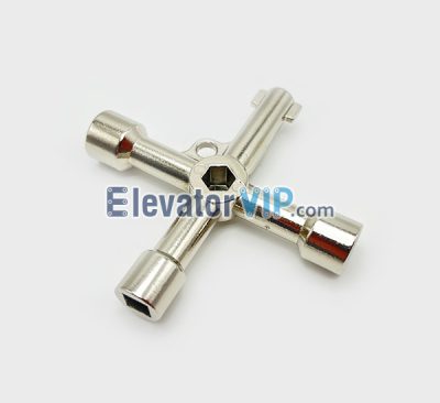 Universal Elevator Landing Door Cross Key, Six-in-one Elevator Key kit, Elevator Triangular Key
