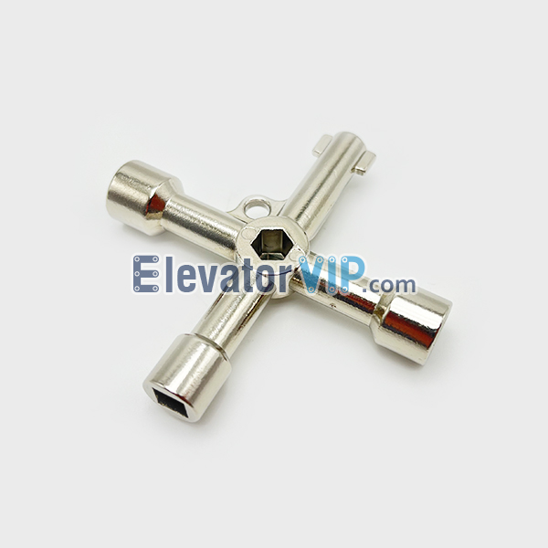 Universal Elevator Landing Door Cross Key, Six-in-one Elevator Key kit, Elevator Triangular Key