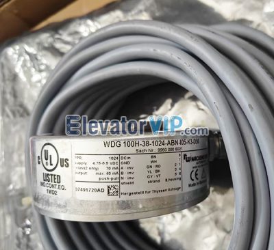ThyssenKrupp Elevator Encoder, TKE Elevator Rotary Encoder, WDG100H-38-1024-ABN-I05-K3-D56