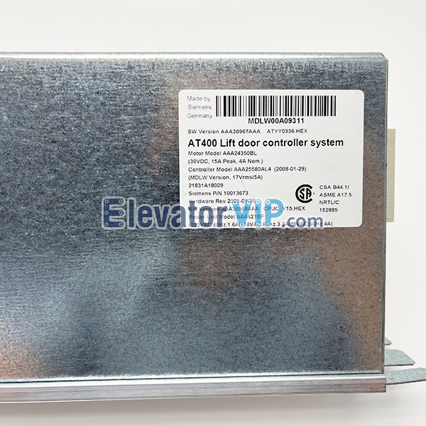 Elevator AT400 Door Controller, AT400 Lift Door Controller System, AAA25580AL4, AAA25580AL3, AAA24350BL