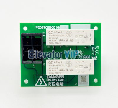 Elevator Relay Board, P203708B001G01, P203708B001G02, P203725B001G01