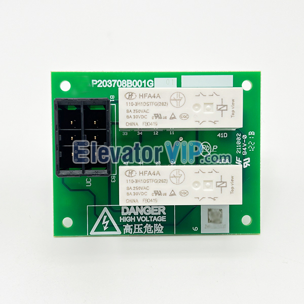 Elevator Relay Board, P203708B001G01, P203708B001G02, P203725B001G01