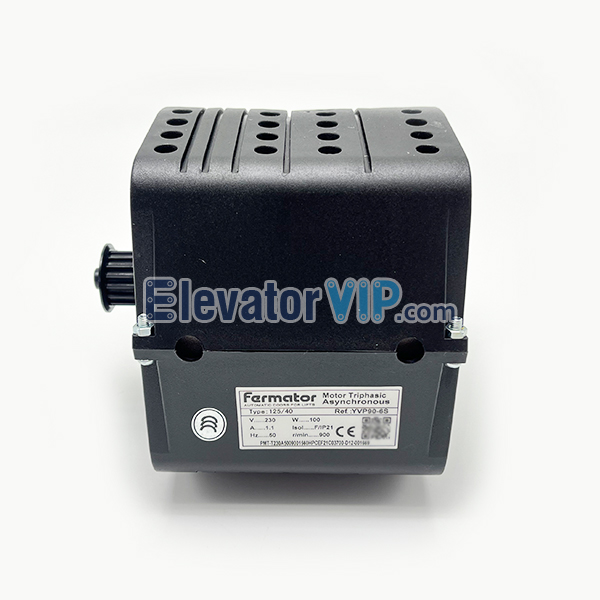 Elevator Door Motor, Fermator Motor Triphasic Asynchronous, PMT-T230A500900, YVP90-6S, 125/40